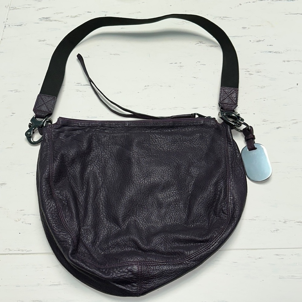 Mulberry XL Deep Purple Leather Hobo Shoulder Bag